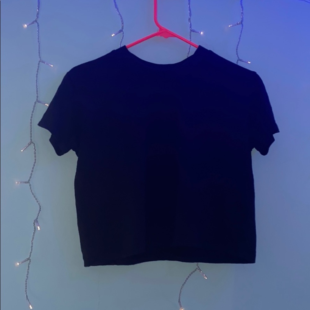 Plain Black crop top